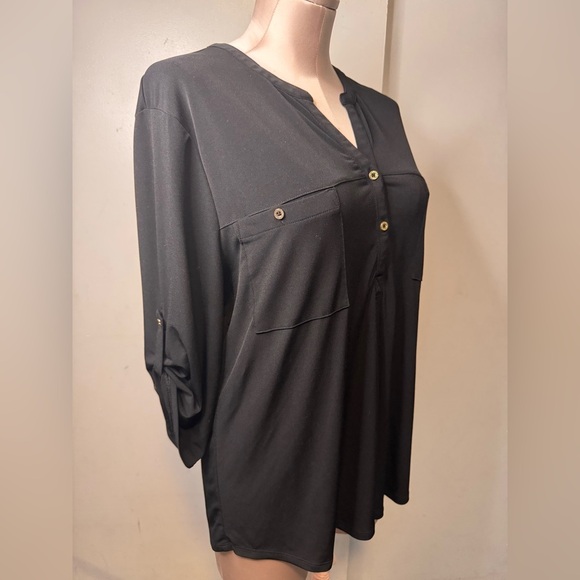 Ellen Tracy Black Blouse - Picture 2 of 5